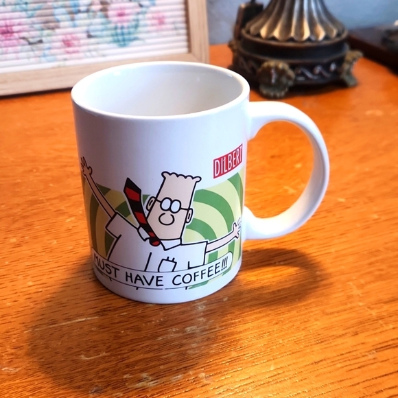 Dilbert Comic Must Have Coffee Ceramic Mug - Picture 1 of 5